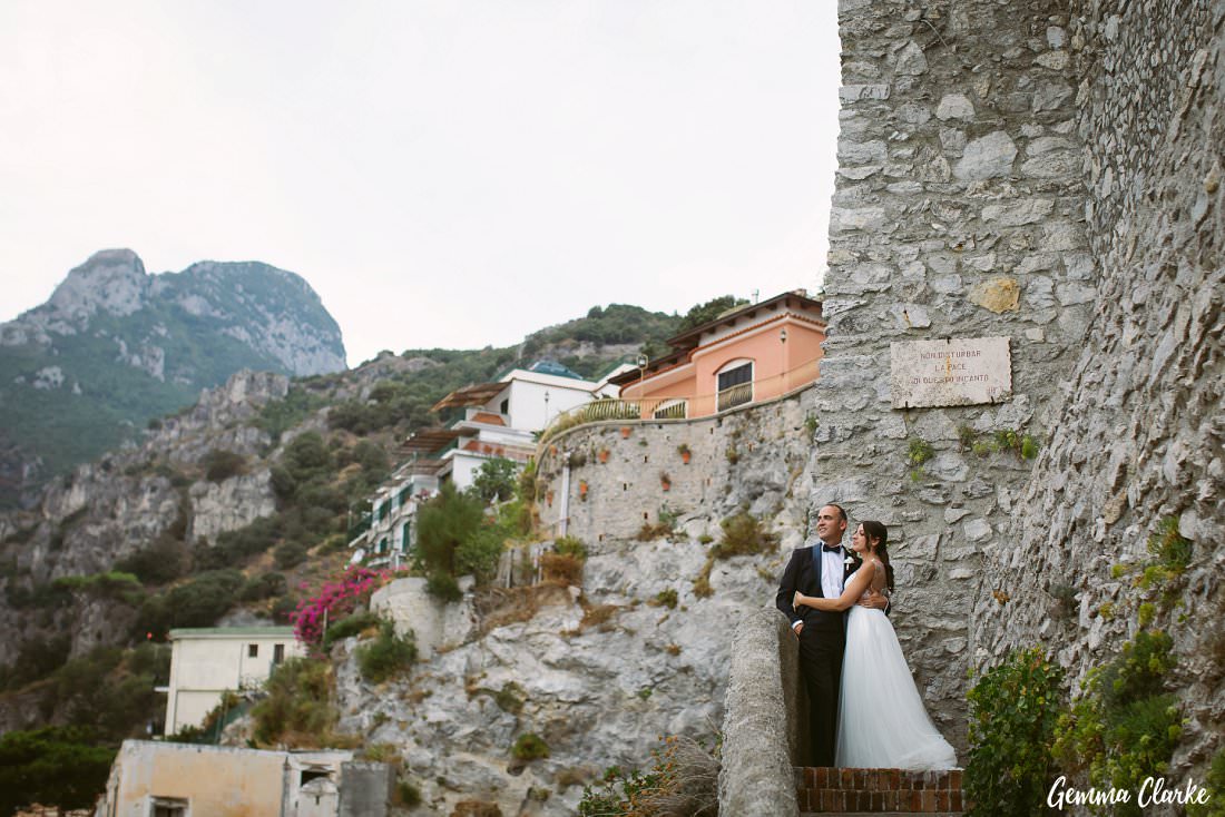 Overlooking Erchie this bride and groom chose a small village on the Amalfi Coast for their Italian Destination Wedding